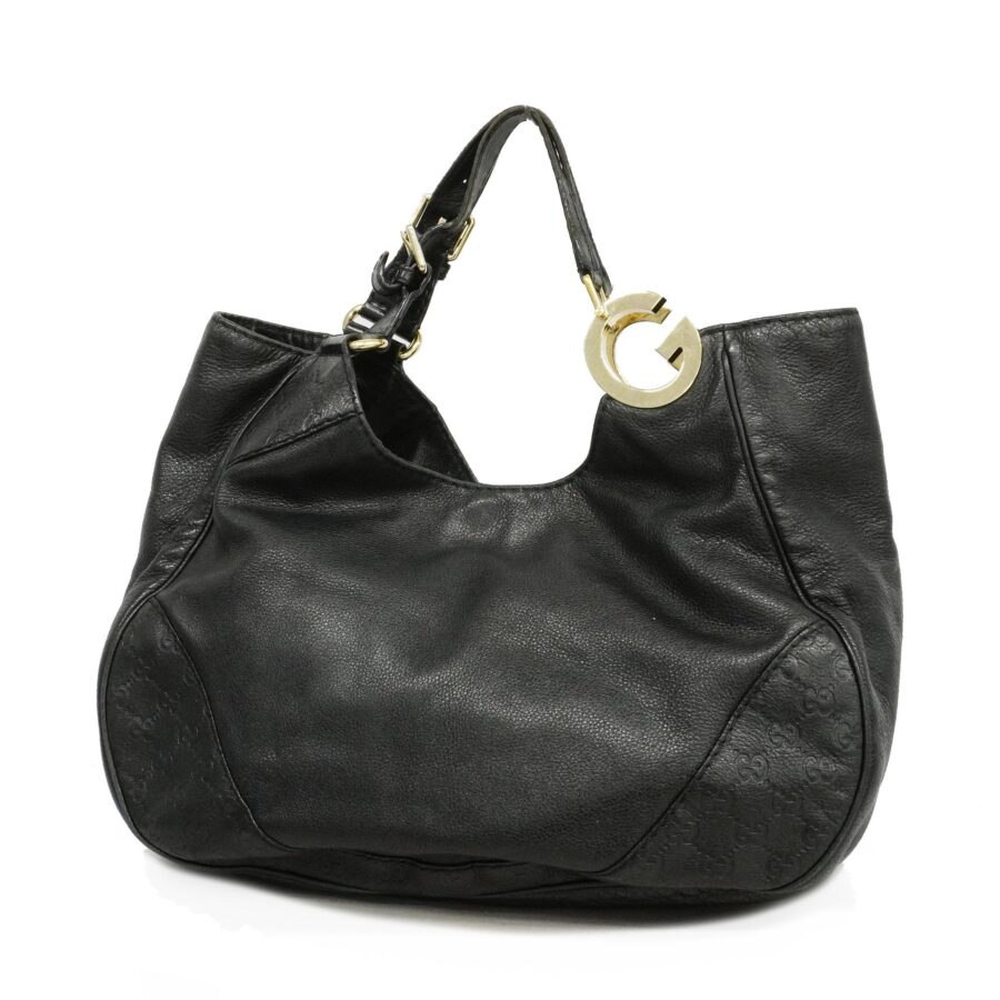 Guccissima 002-1073 Women's Leather Shoulder Bag,Tote Bag Black | Studio Nafay