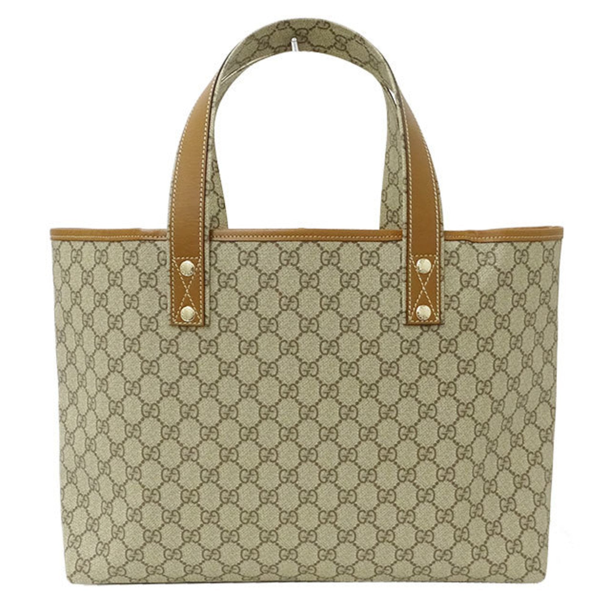 Gucci Bag Ladies Tote GG Plus Sherry Greige 211134