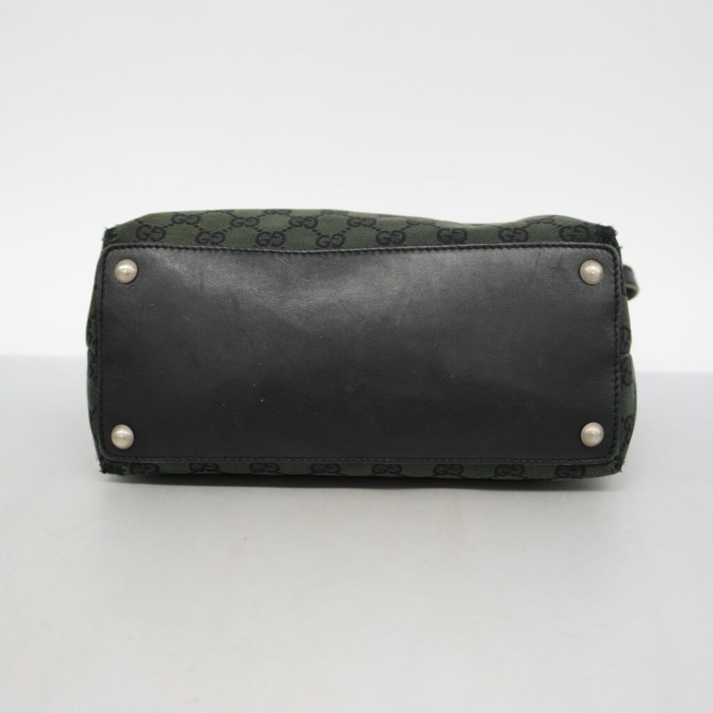 GUCCIAuth Tote Bag 285585 Women's GG Canvas Handbag,Tote Bag Black,Khaki - Product Image 2