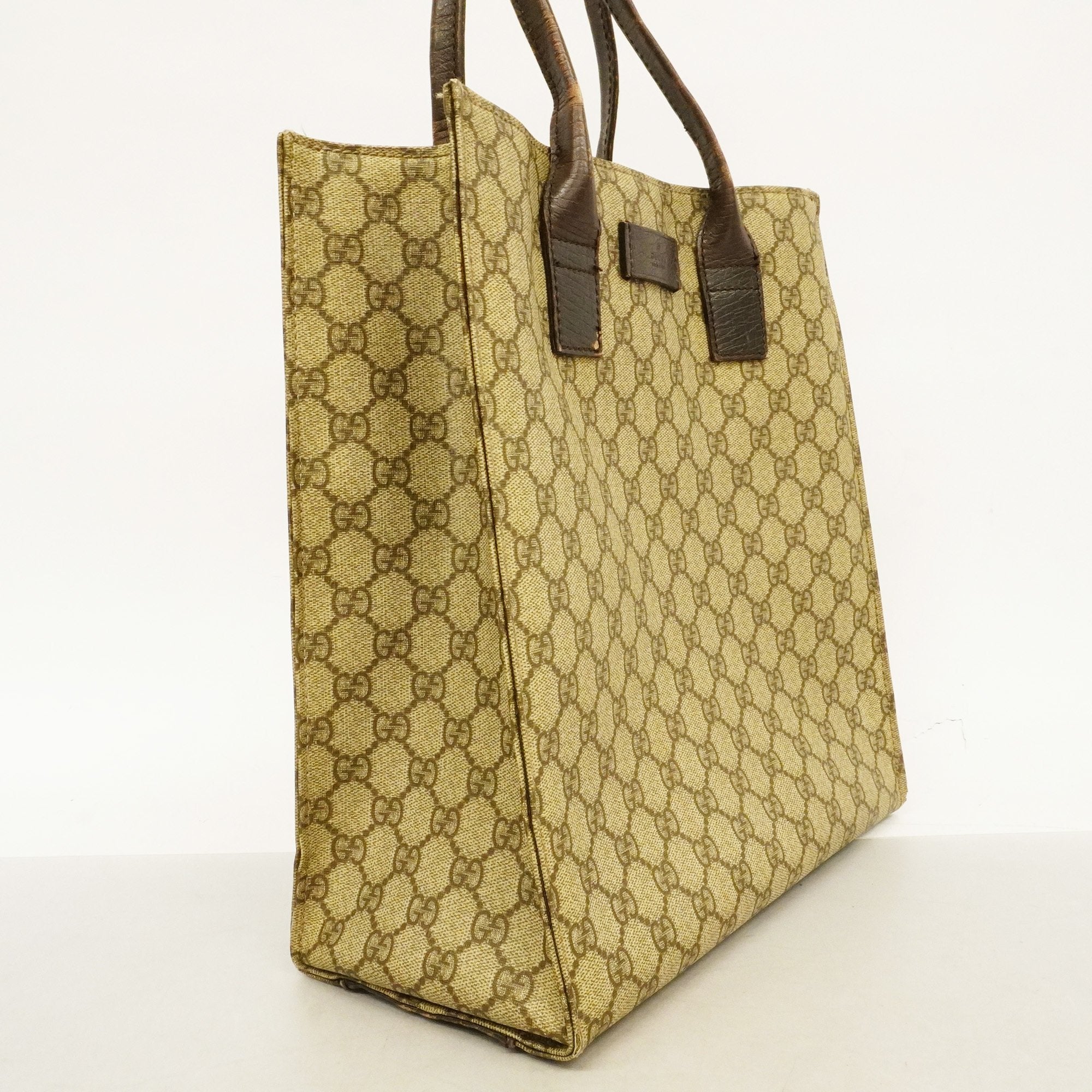 Gucci 91249 Women’s GG Supreme Tote Bag Beige