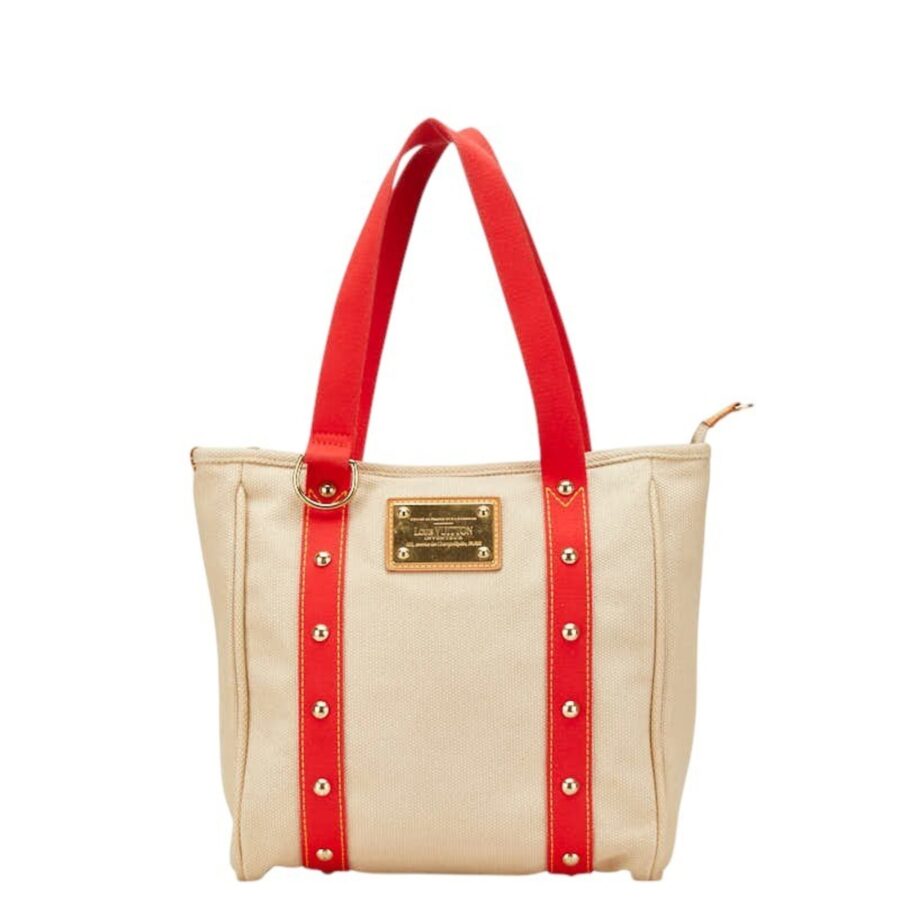 Louis Vuitton Antigua Beige Red Color Canvas Shoulder Bag Tote Bag ( ) | Studio Nafay
