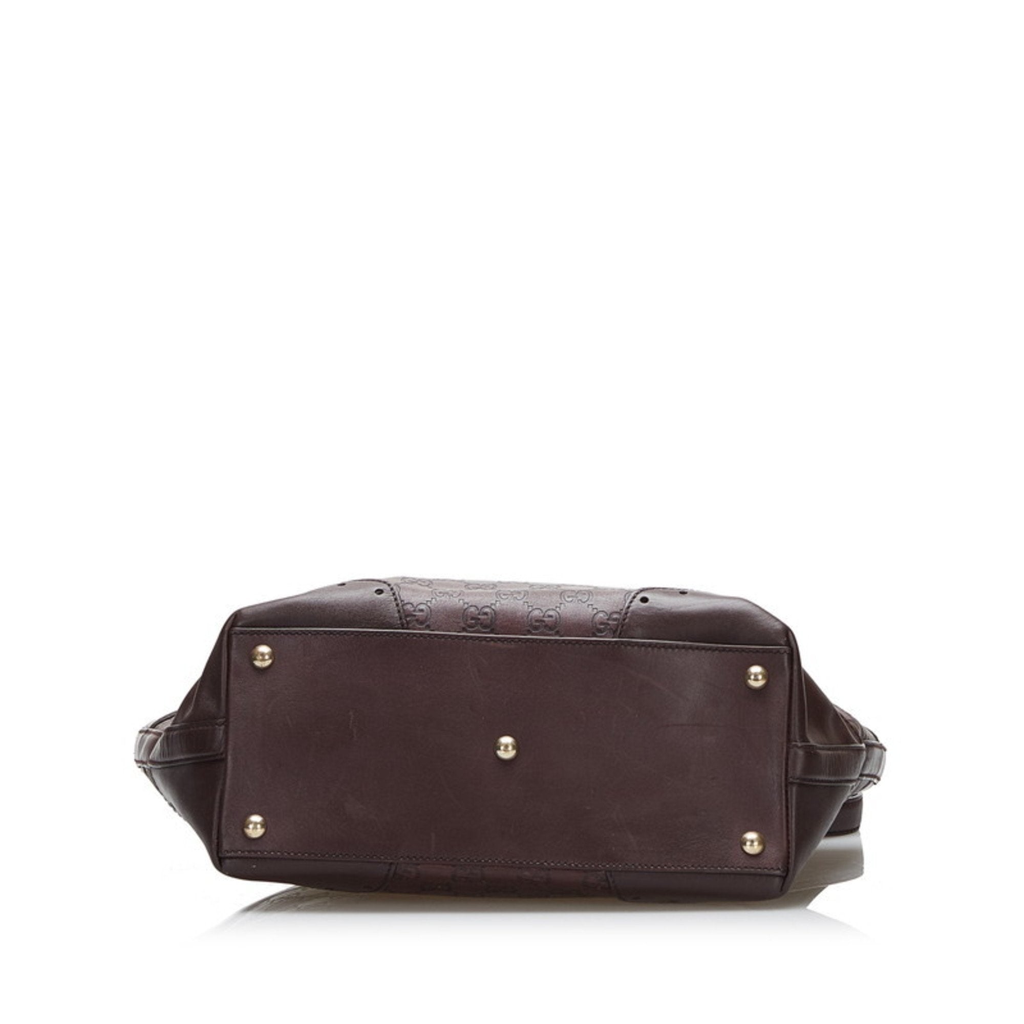 Gucci Shima Handbag Tote Bag 145993 Brown Leather Ladies Gucci