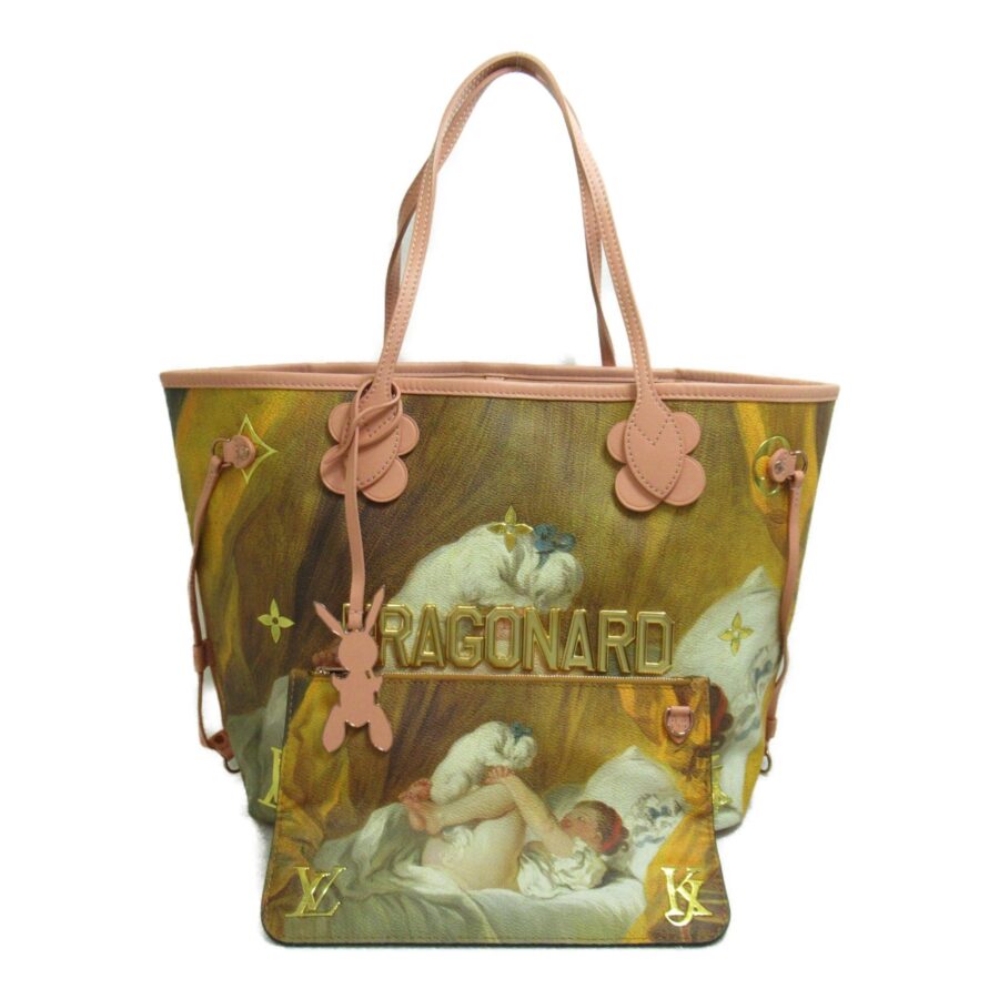 LOUIS VUITTON Fragonard Neverfull MM Pink Masters collection PVC coated canvas | Studio Nafay