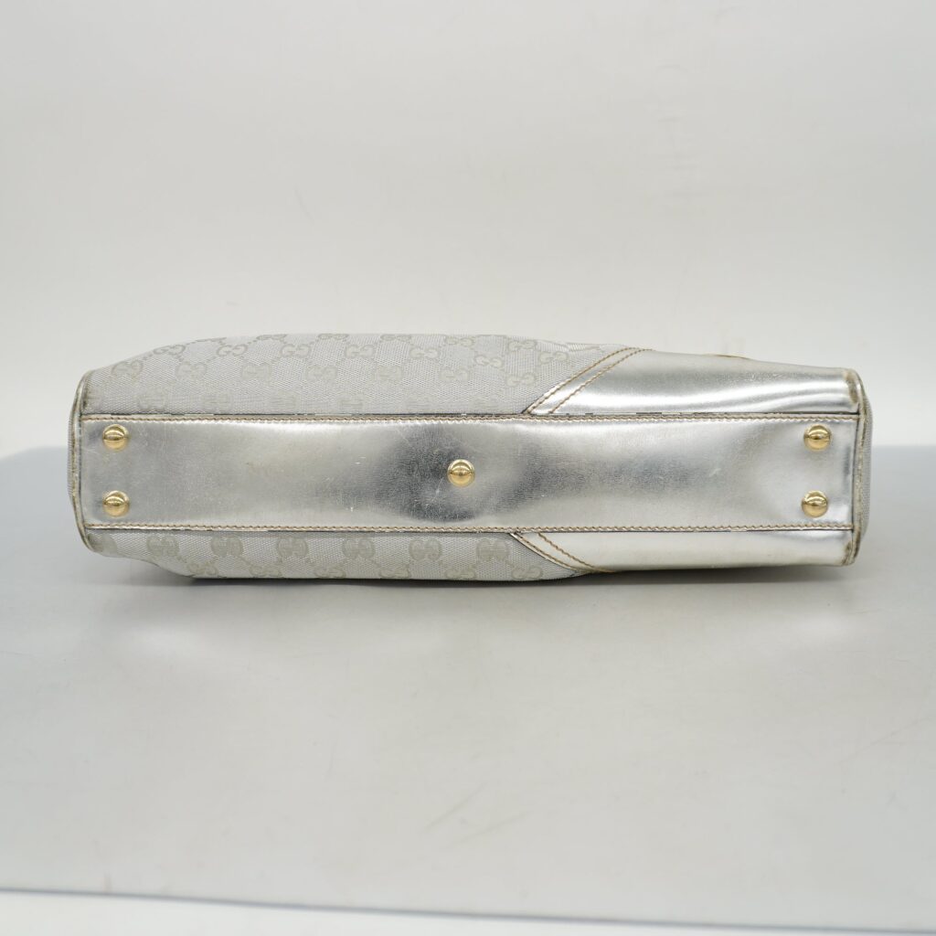 GUCCIAuth GG Canvas Tote Bag 169971 Women's Tote Bag Silver - Product Image 2