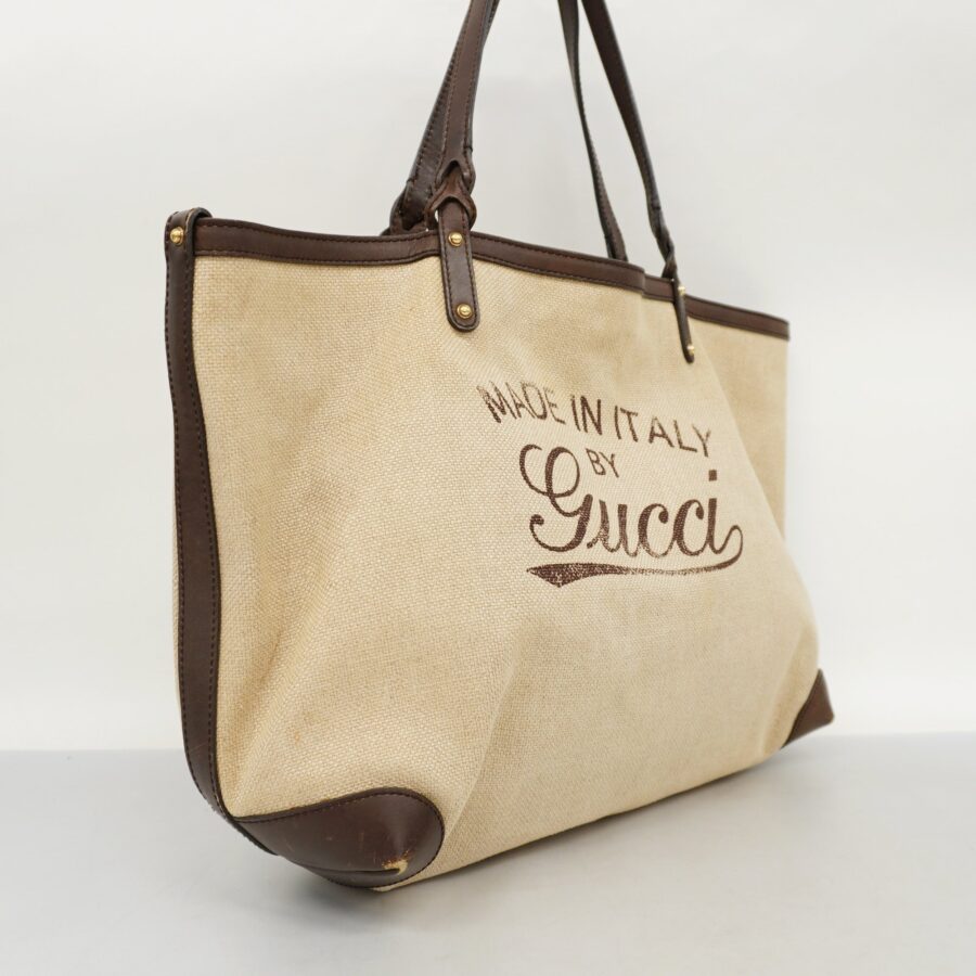 GUCCIAuth Tote Bag 247207 Women's Canvas Tote Bag Beige,Dark Brown | Studio Nafay