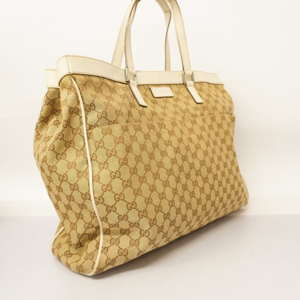 Gucci Tote Bag GG Canvas 153213 Beige Silver metal - Product Image 2