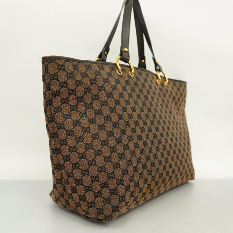 GUCCIAuth GG Canvas 130736 Women's GG Canvas Tote Bag Brown | Studio Nafay