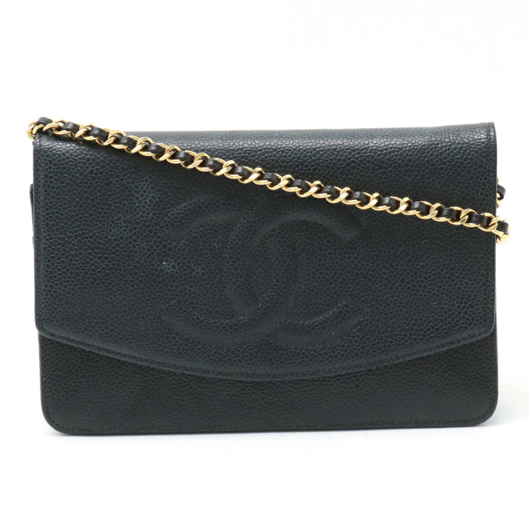 Chanel Caviar Leather Black Shoulder Bag 3