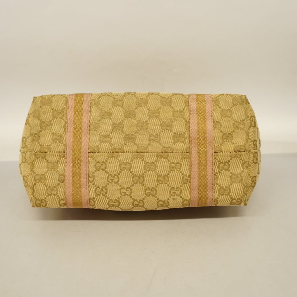 GUCCIAuth Sherry Line Tote Bag 137396 Women's GG Canvas,Leather Beige,Gold - Product Image 2
