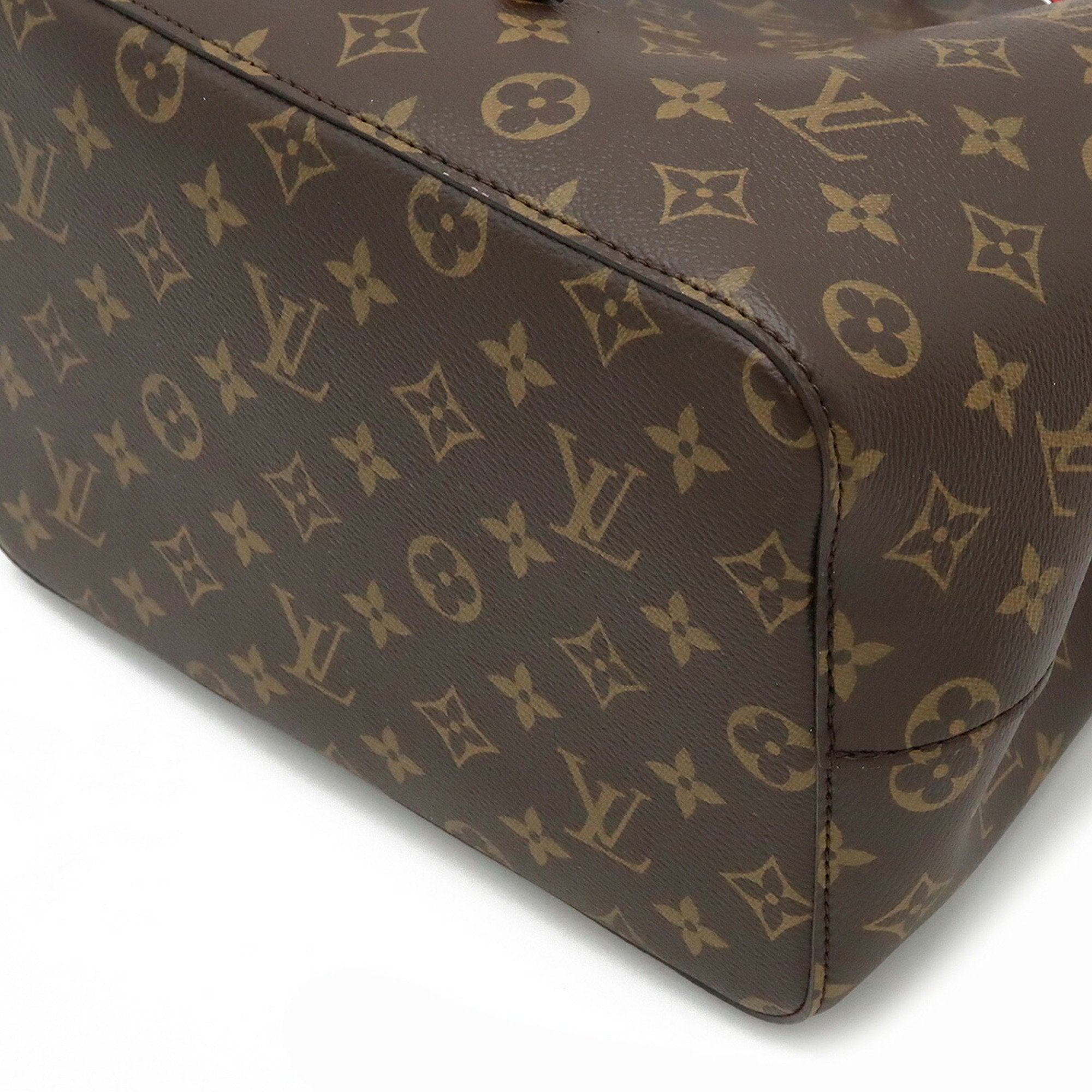 LOUIS VUITTON Monogram Neonoe Shoulder Bag Type Coquelicot Red