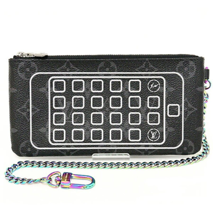 LOUIS VUITTON Fragment Collaboration iPhone Pouch Black Gray Rainbow | Studio Nafay