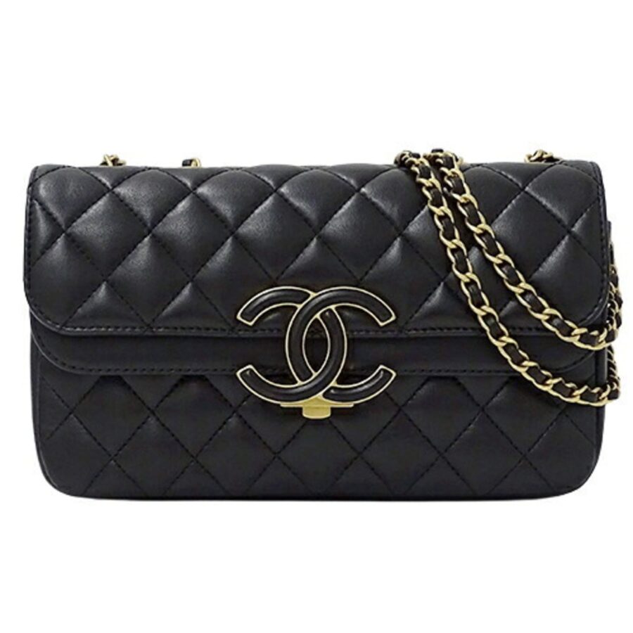 Chanel Matelassé Lambskin Black Shoulder Bag 2 | Studio Nafay