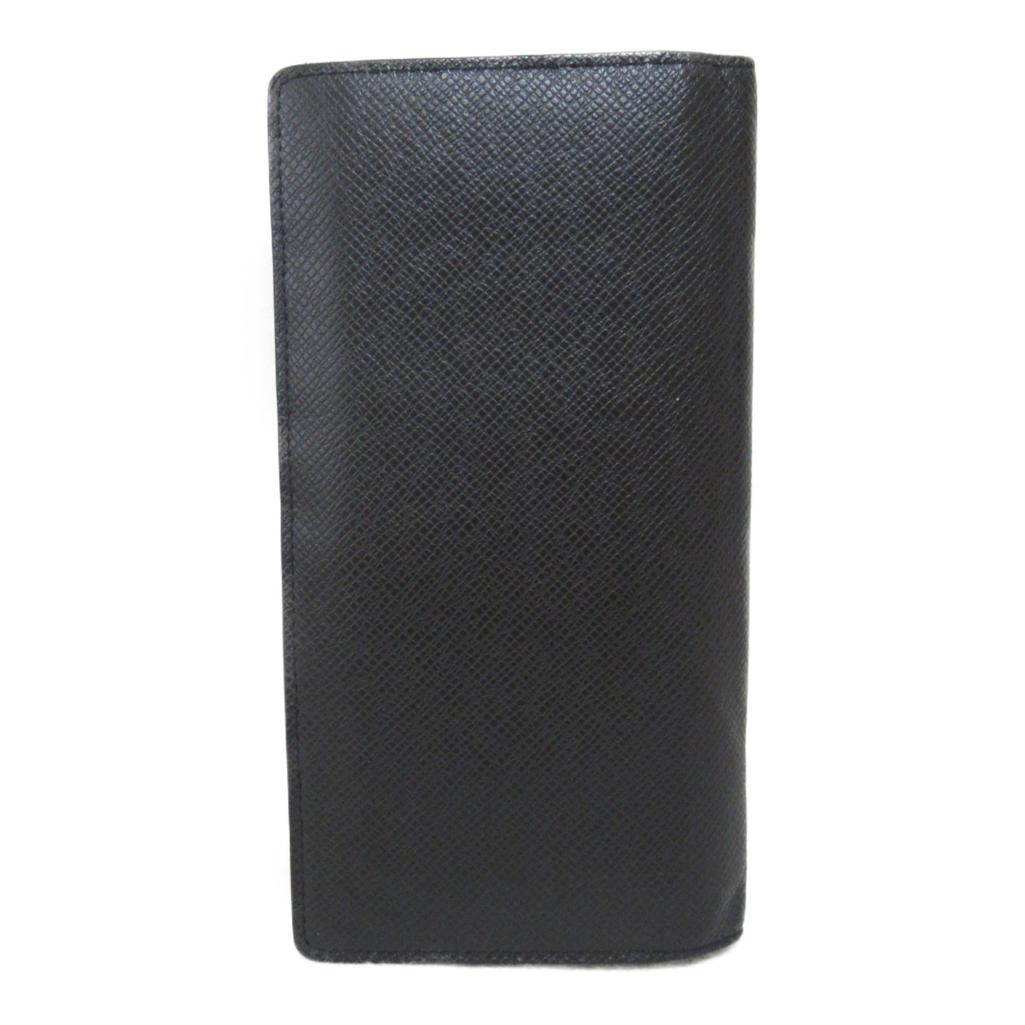 LOUIS VUITTON Foille Brazza Bifold Long Wallet Black Black Taiga leather