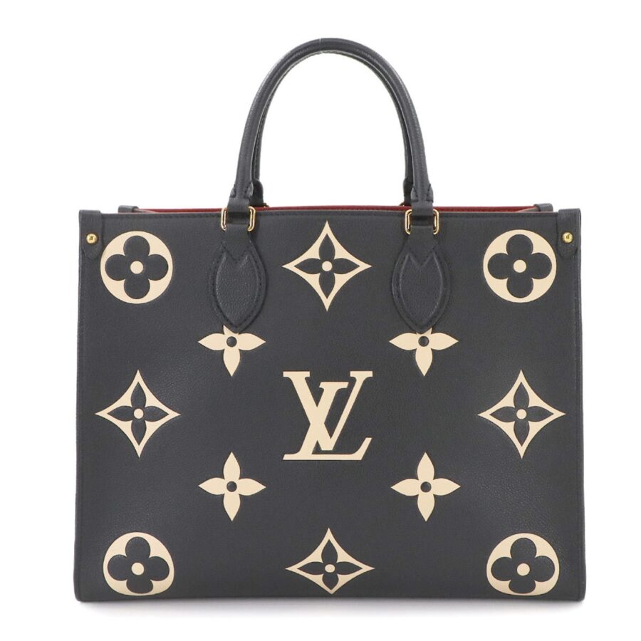 Louis Vuitton Beige Black Monogram Empreinte Shoulder Bag Tote Bag ( ) | Studio Nafay