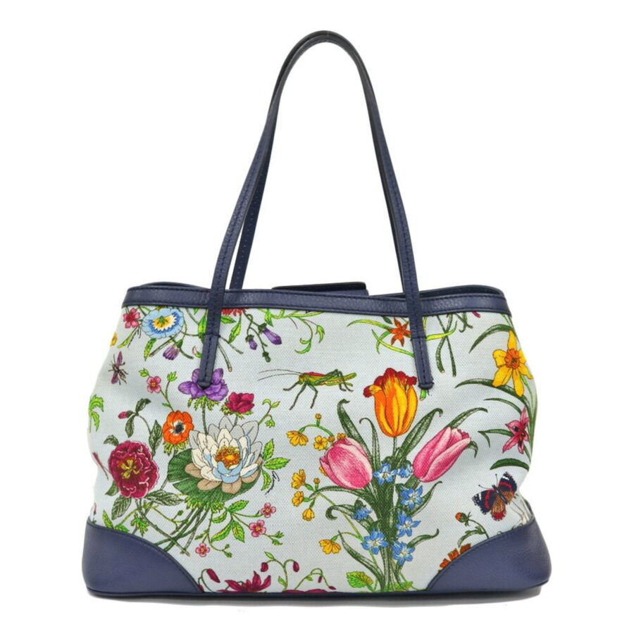 Gucci Flora Blue Canvas Tote | Studio Nafay