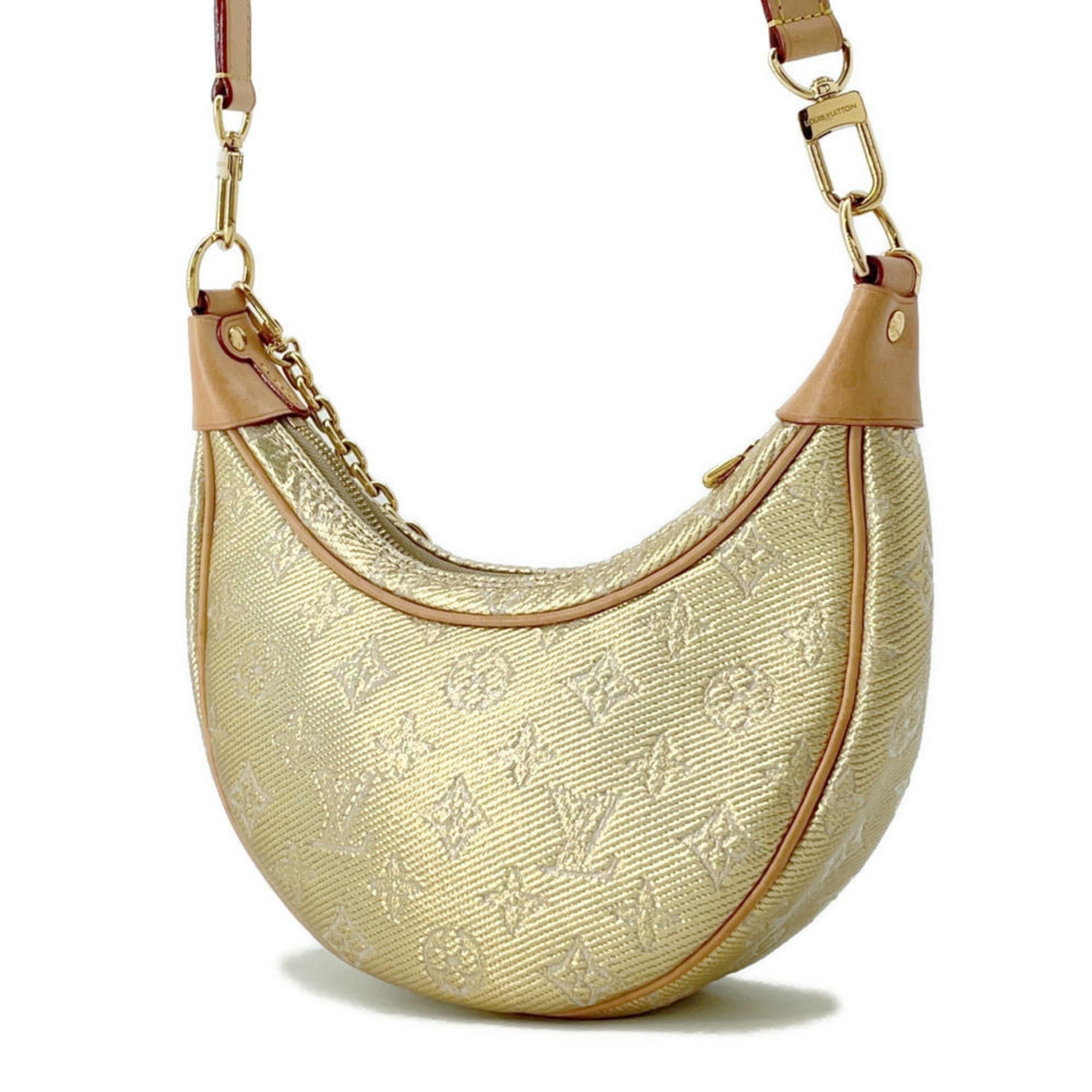 Louis Vuitton Woven Fabric Gold Shoulder Bags