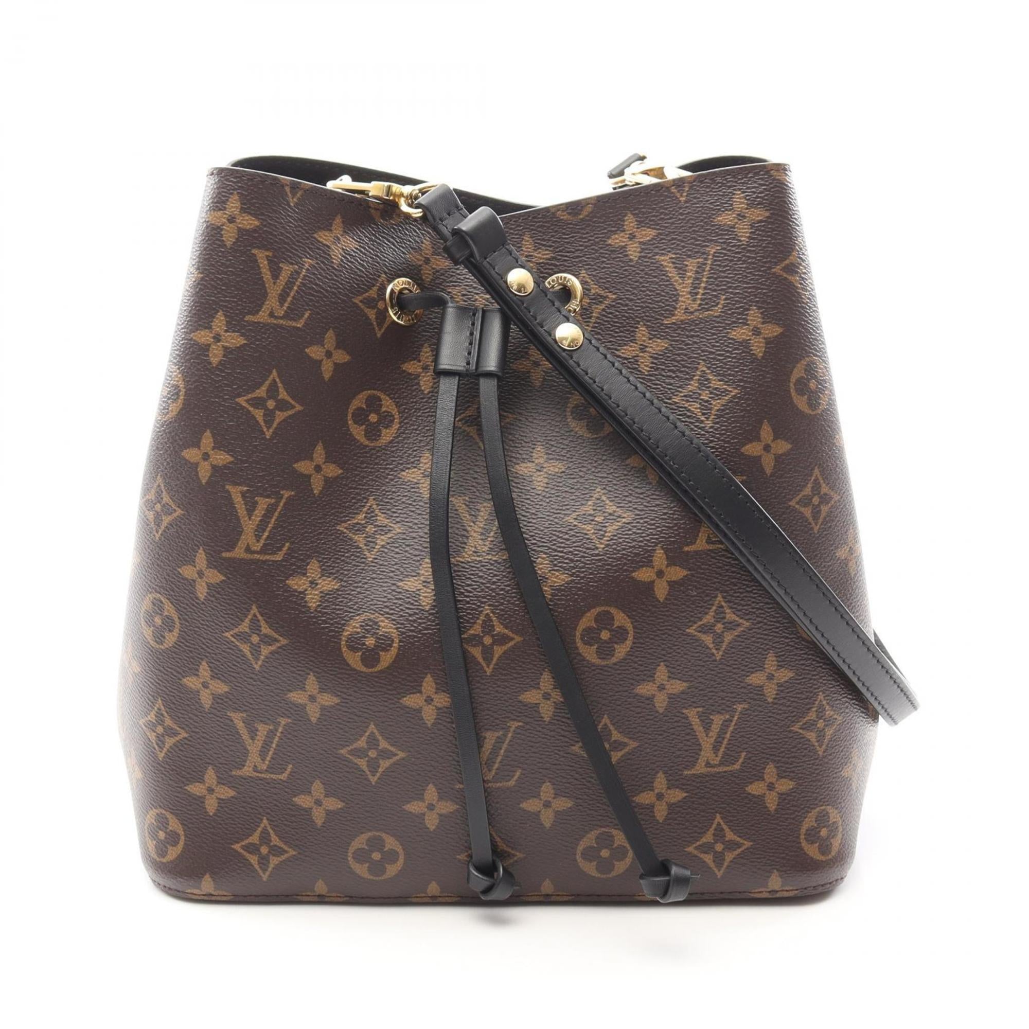 Louis Vuitton Coated Canvas Black Shoulder Bags