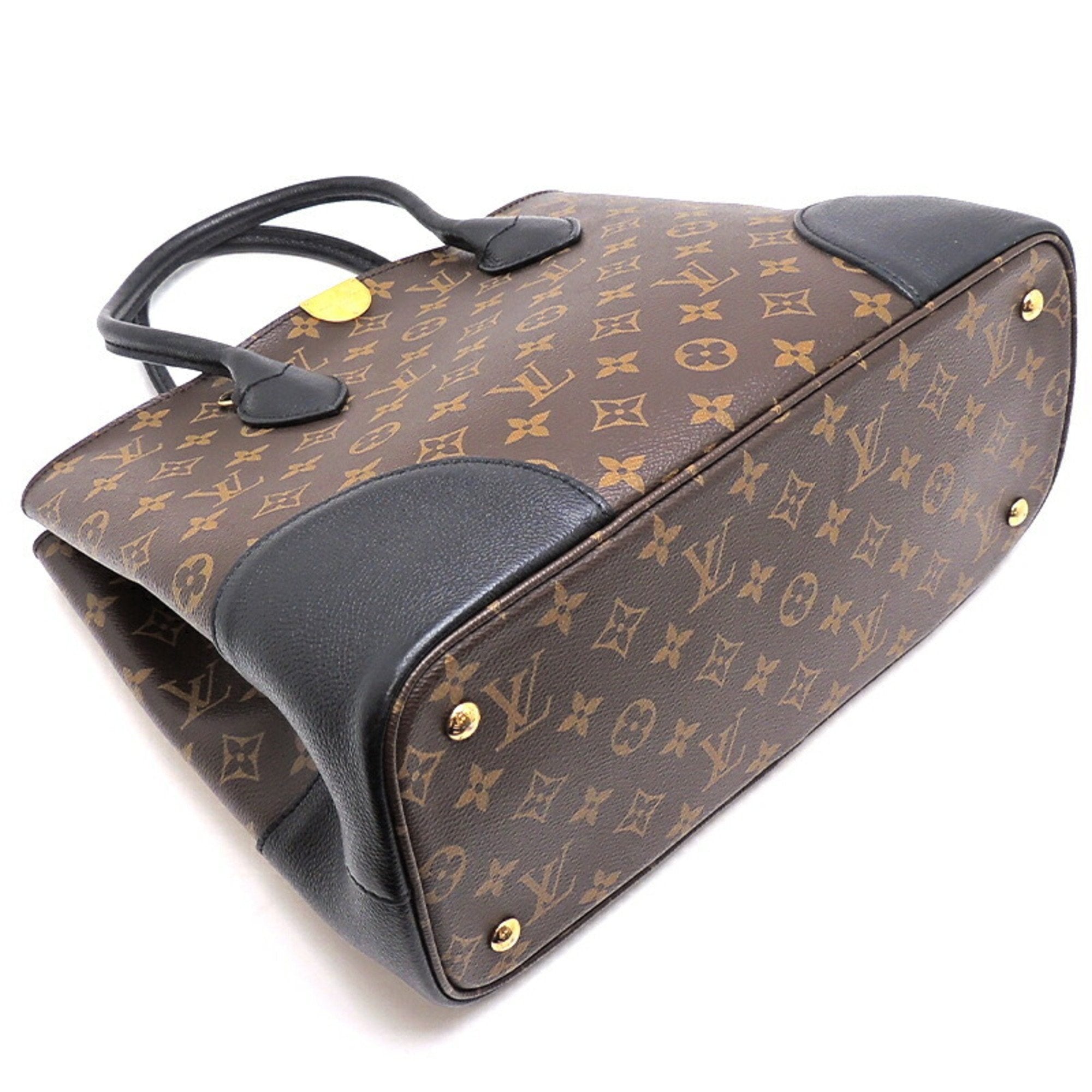 LOUIS VUITTON Flandrin Ladies Handbag Monogram Macassar Brown