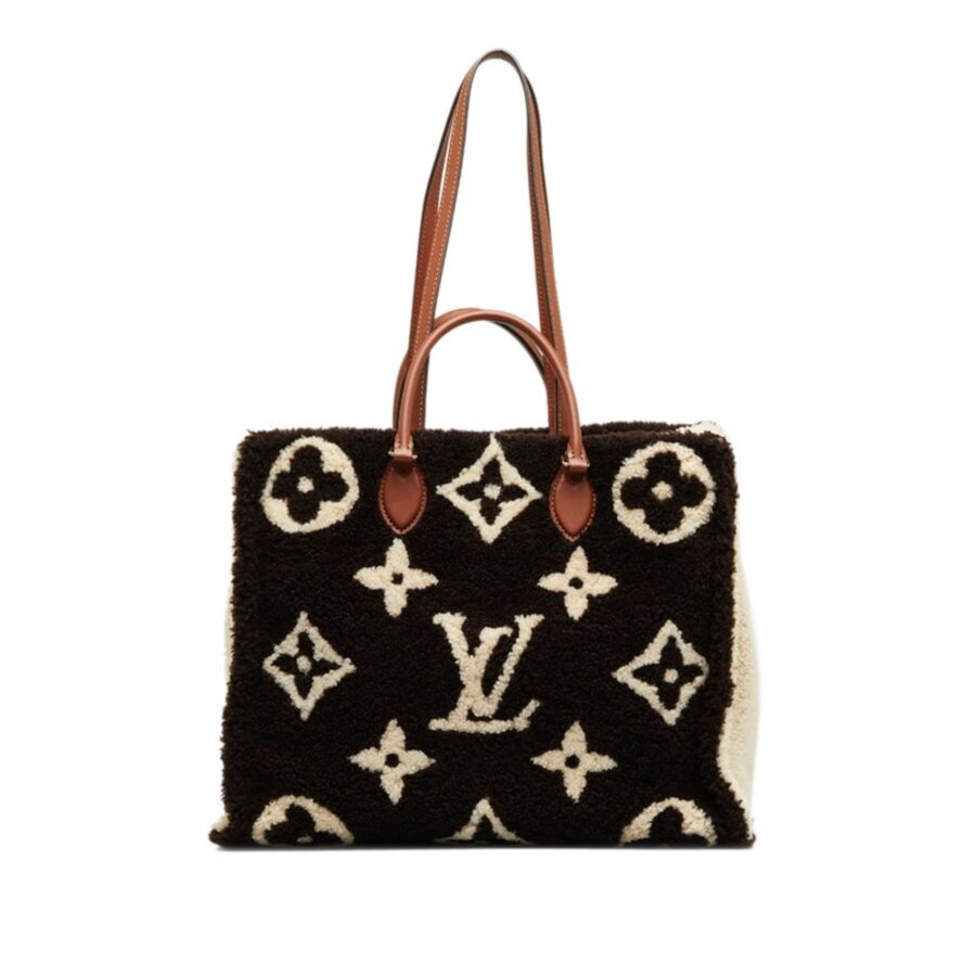 Louis Vuitton Brown Ivory Leather Tote Bag ( ) | Studio Nafay