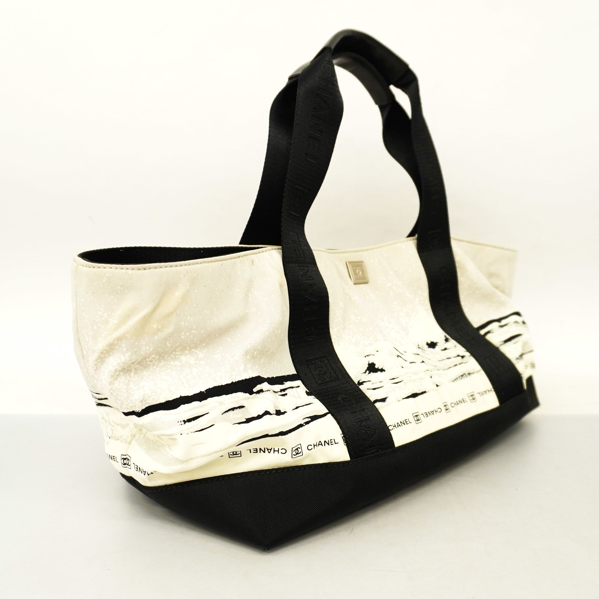 CHANEL Sport Tote Bag Nylon Tote Bag Black,Gray