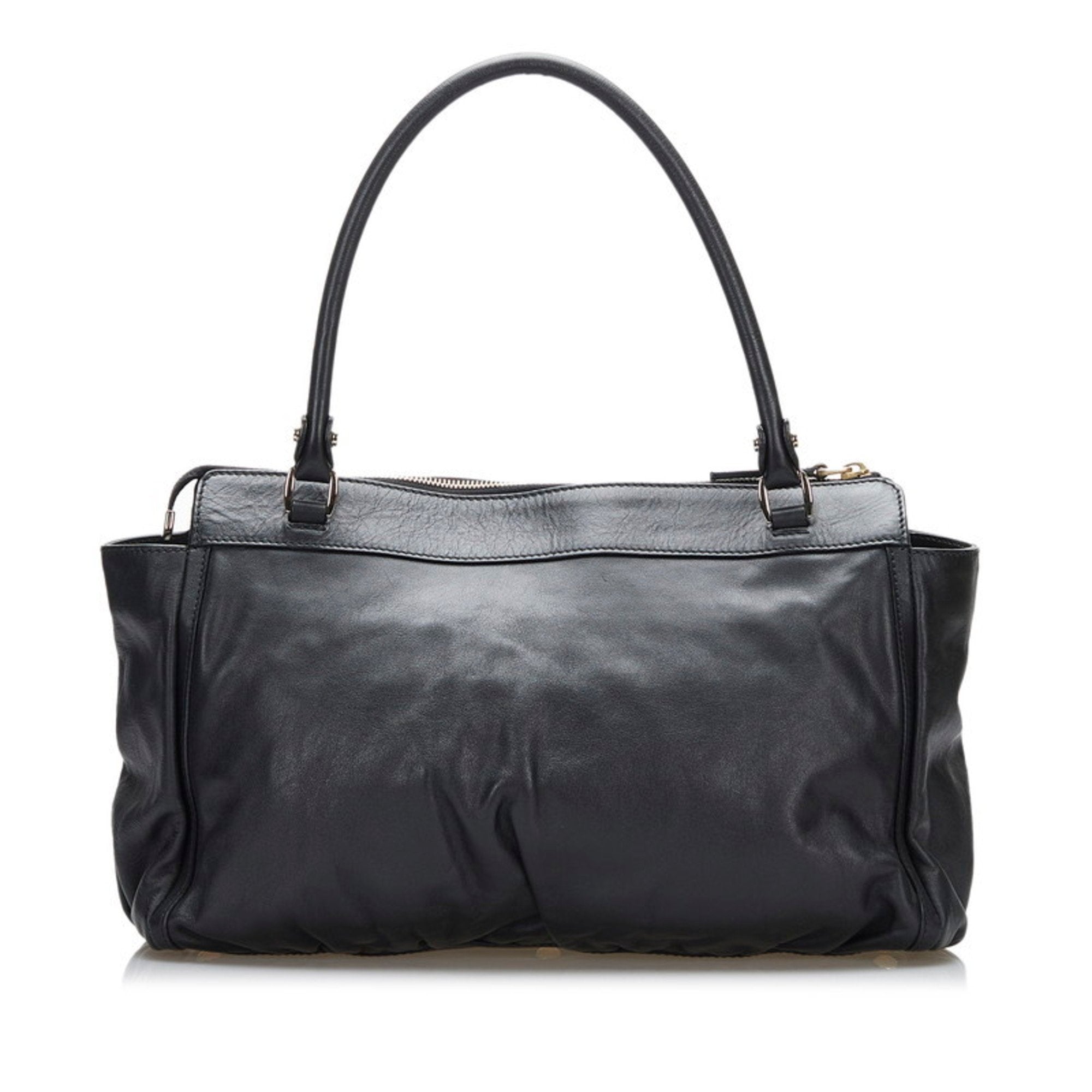 Gucci Abbey Handbag Tote Bag 189831 Black Leather Ladies Gucci