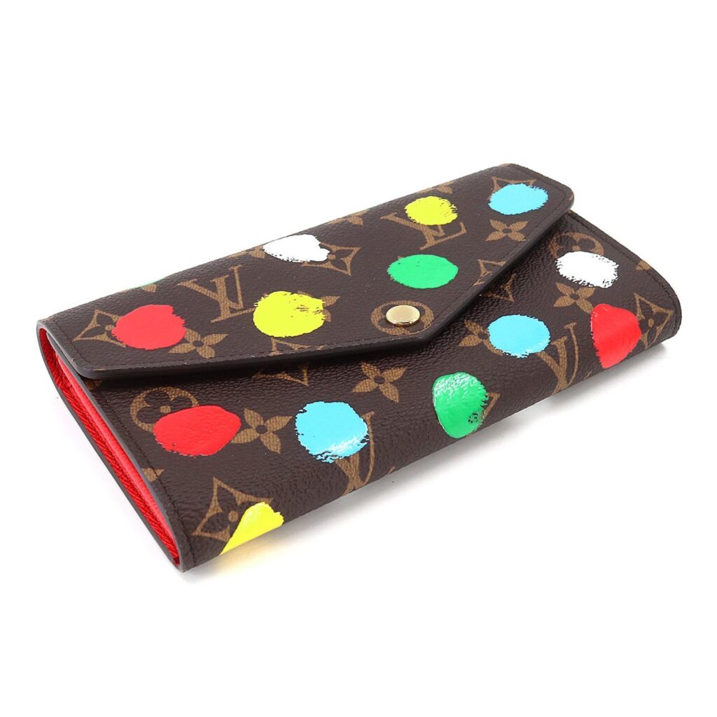 LOUIS VUITTON Monogram Painted Dot LVxYK Portefeuille Sarah NM Long Wallet Brown RFID - Product Image 2
