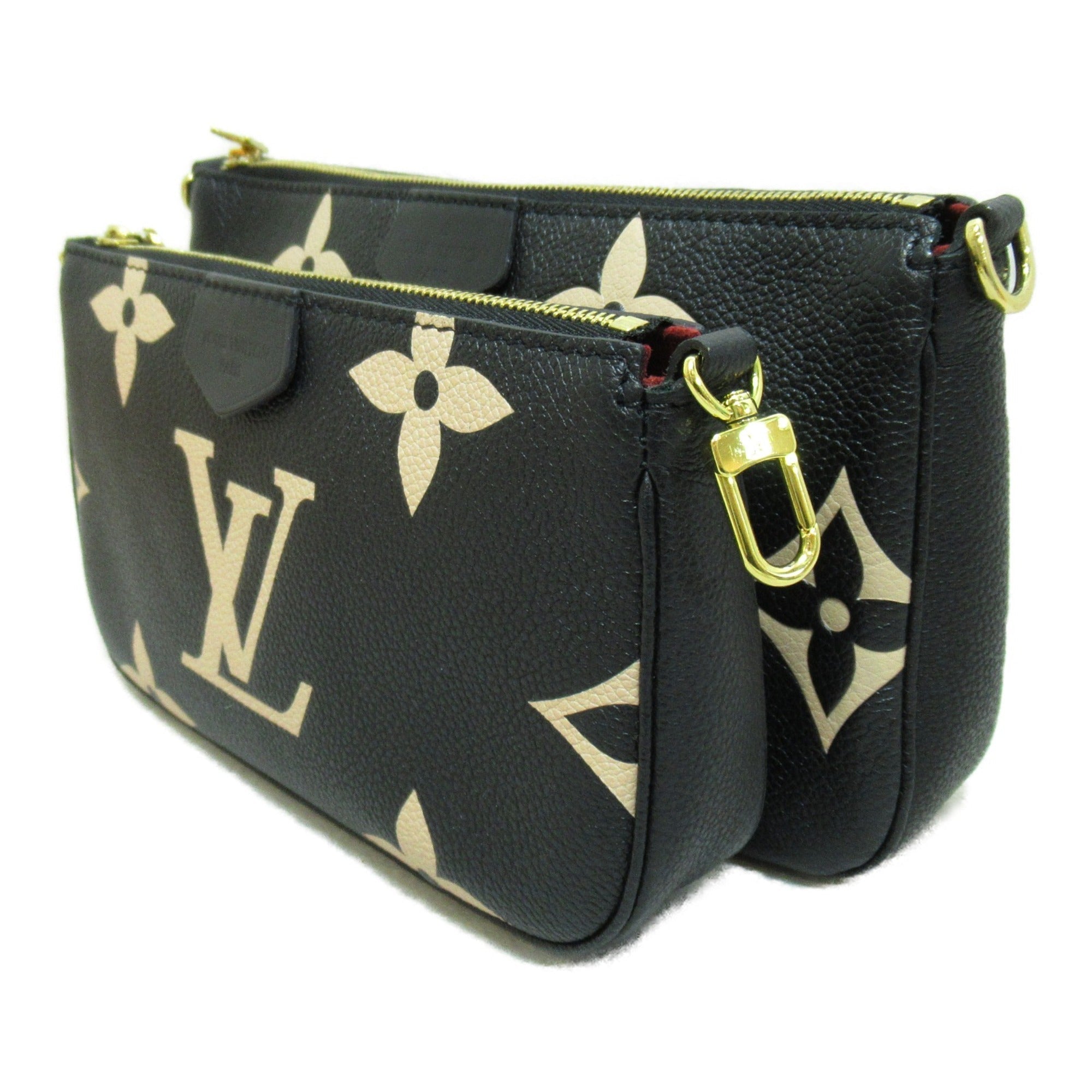 LOUIS VUITTON Multi Pochette Accessoires Black Monogram empreinte leather