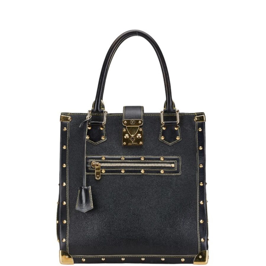 Louis Vuitton Black Noir Leather Handbag Tote Bag ( ) | Studio Nafay