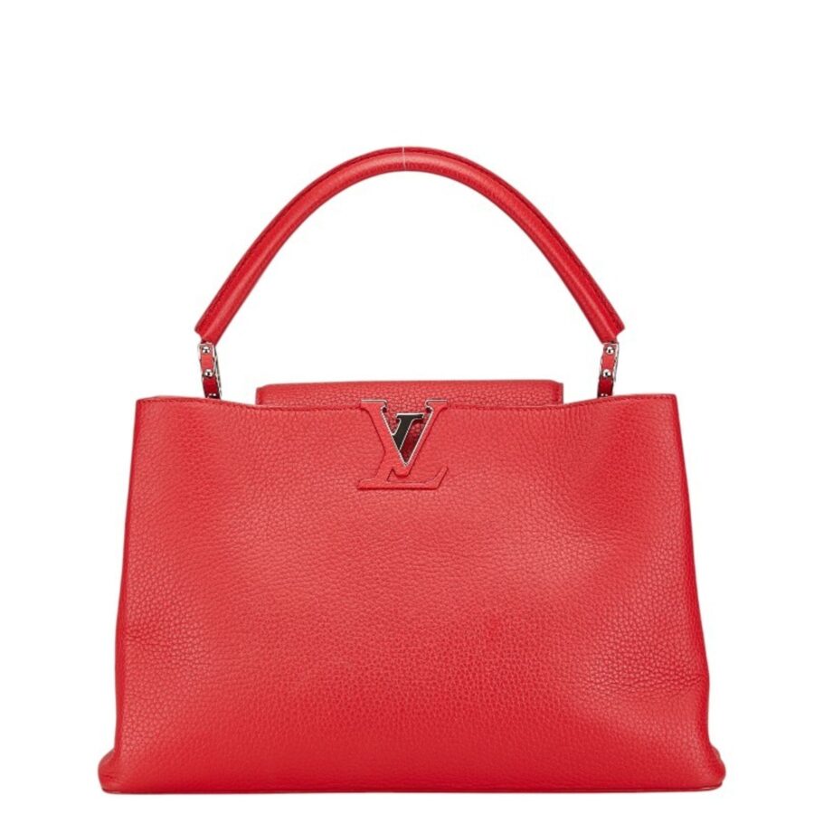 Louis Vuitton Coquelicots Red Color Leather Handbag Tote Bag ( ) | Studio Nafay