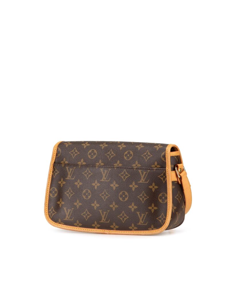 Monogram Canvas Crossbody Bag with Leather Trim and Buckle Closure - Product Image 2