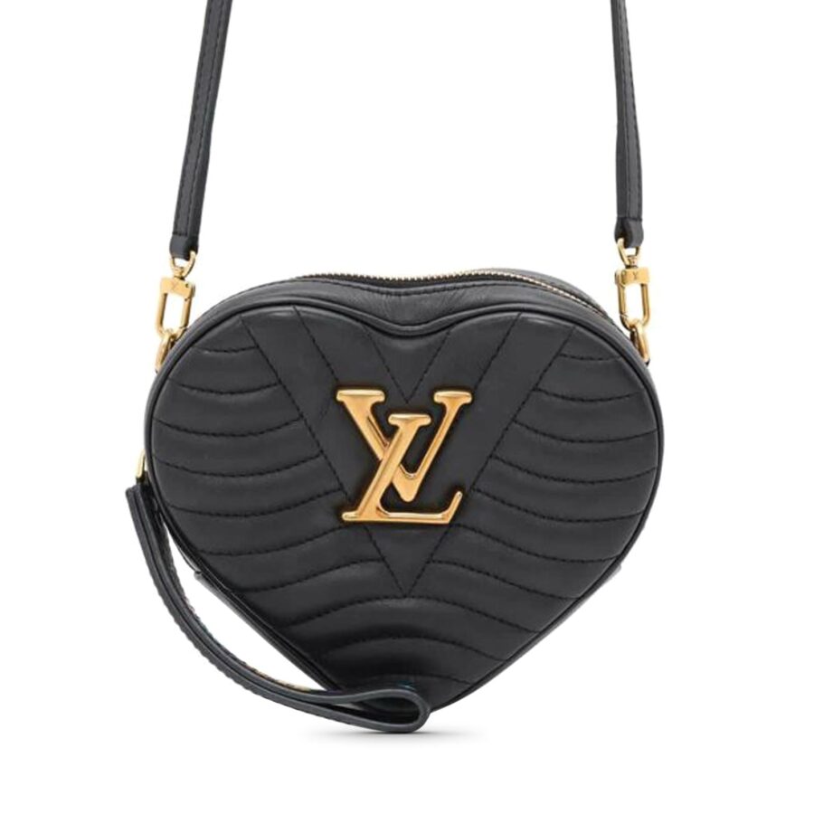 Leather Quilted Heart Crossbody Bag with Detachable Strap | Studio Nafay