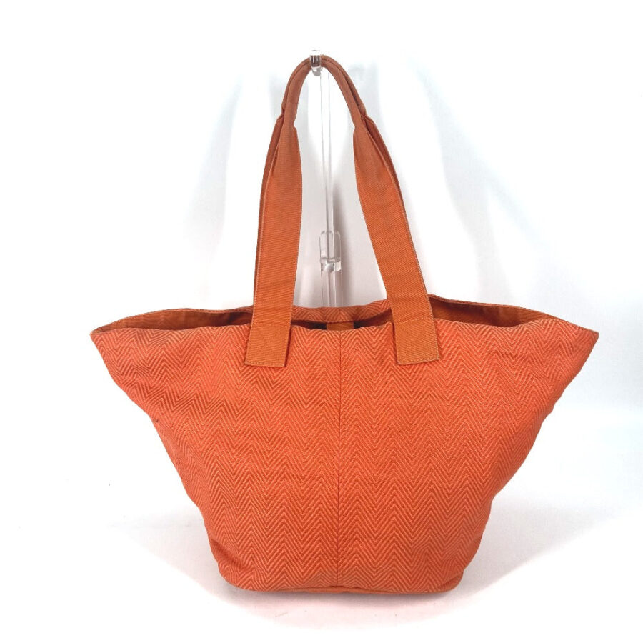 HERMES Shoulder Bag canvas Orange Shoulder Tote Bag Beach Bag Paniedo Plat Rouge PM Women | Studio Nafay