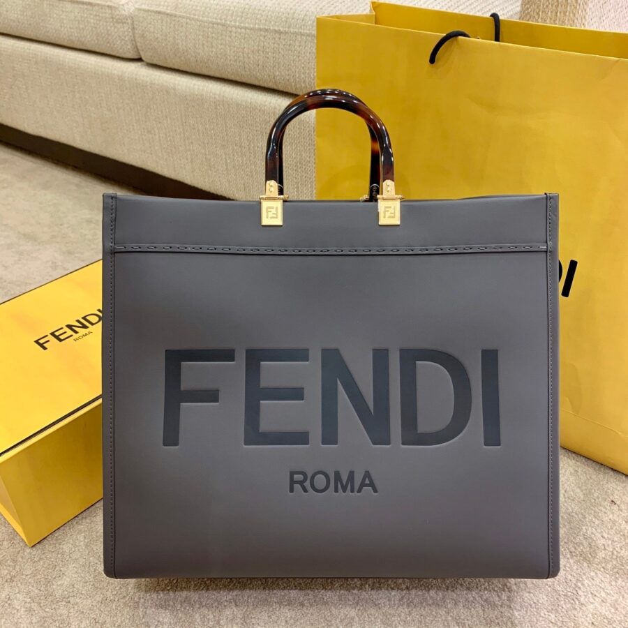 SHINE 40 TOTE BAG IN STONE GREEN EMBOSSED CALFSKIN | Studio Nafay