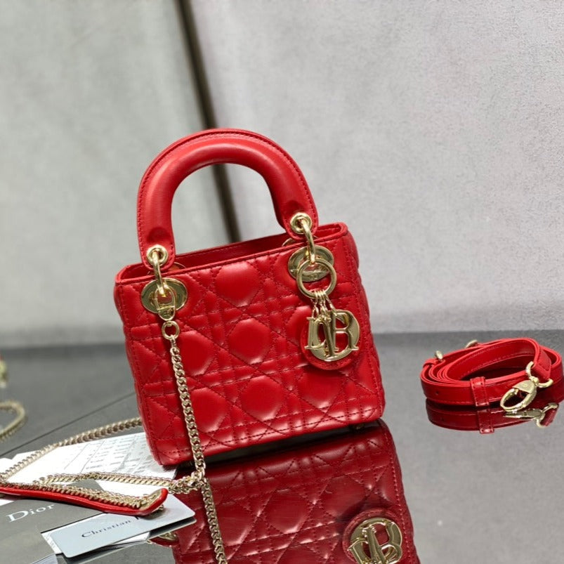 mini lady 17 red lambskin | Studio Nafay