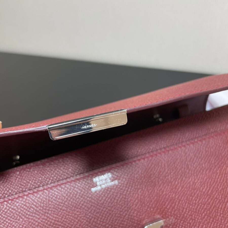 CONSTANCE TO GO 20.5 BURGUNDY EPSOM SILVER HARDWARE | Studio Nafay