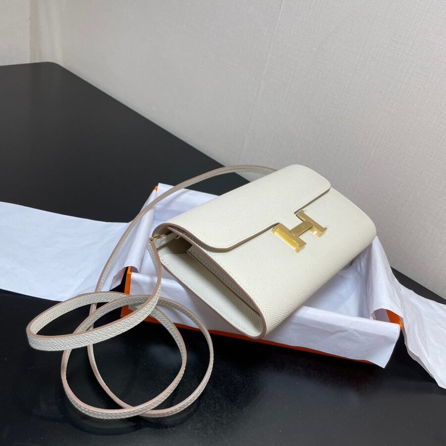 CONSTANCE TO GO 20.5 WHITE EPSOM GOLD HARDWARE | Studio Nafay