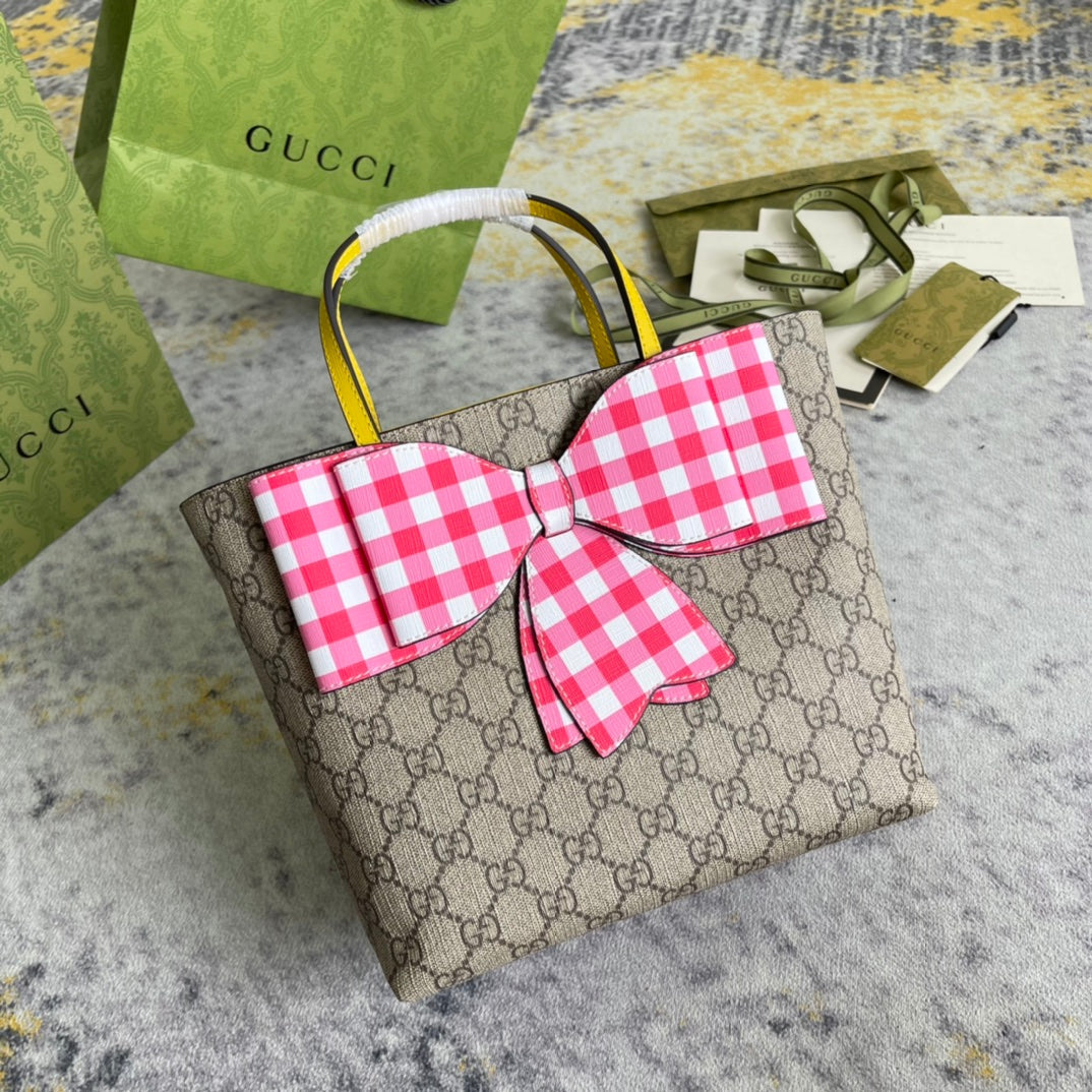Gucci Children’s GG Supreme Bow Tote