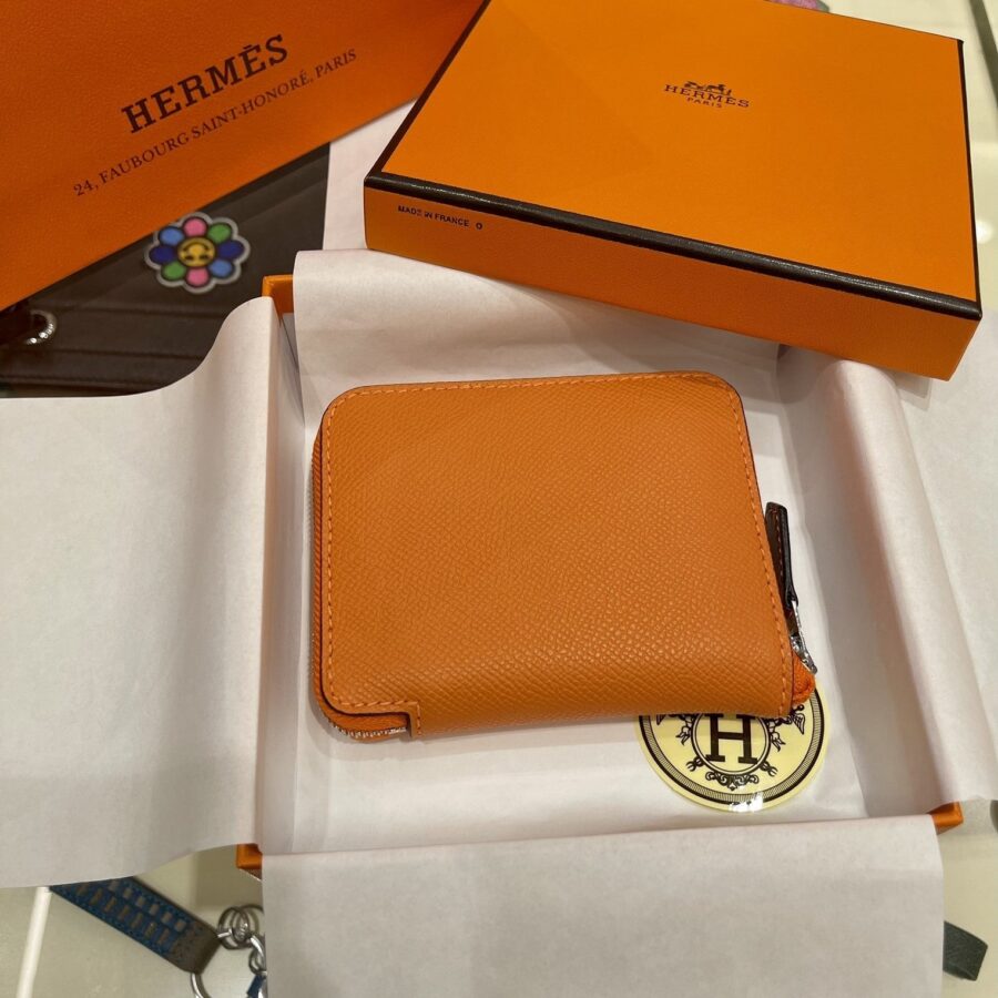 HM Compact Wallet 11.5 Orange Epsom | Studio Nafay