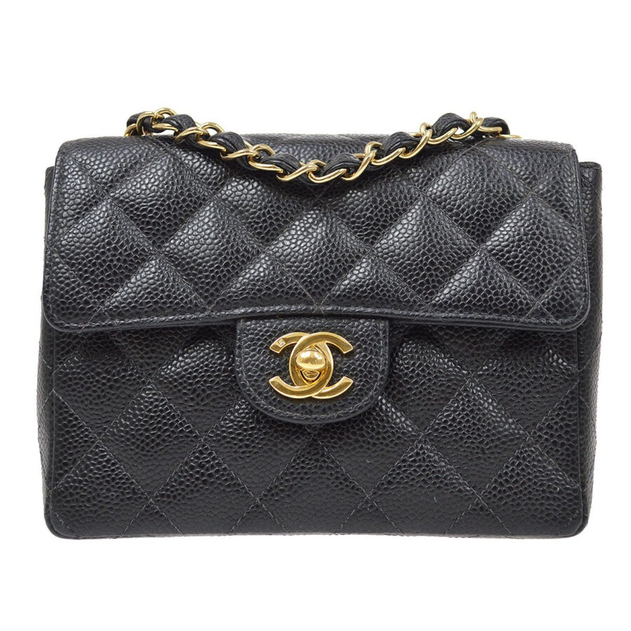 Chanel Flap Caviar Black Shoulder Bag | Studio Nafay