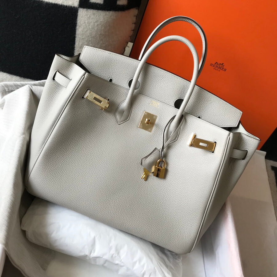 HM BIRKIN 35CM BAG CREAM TOGO GOLD HARDWARE | Studio Nafay