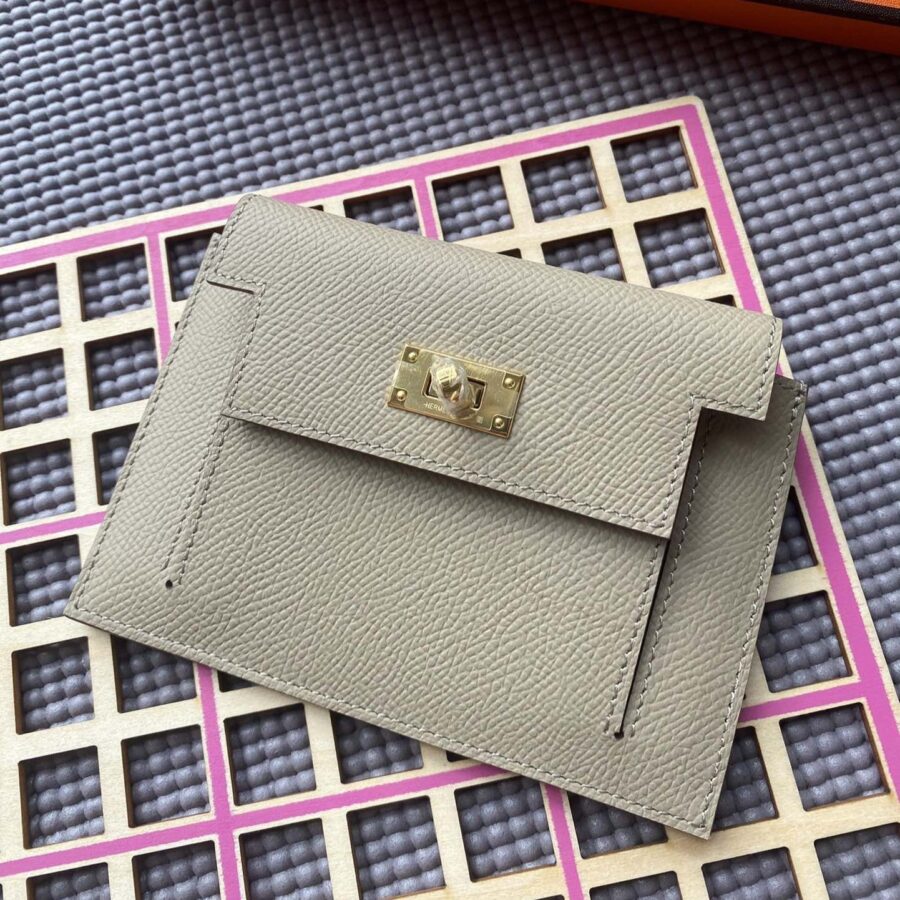 HM Kelly Pocket 13.5 Light Brown Epsom Ghw | Studio Nafay