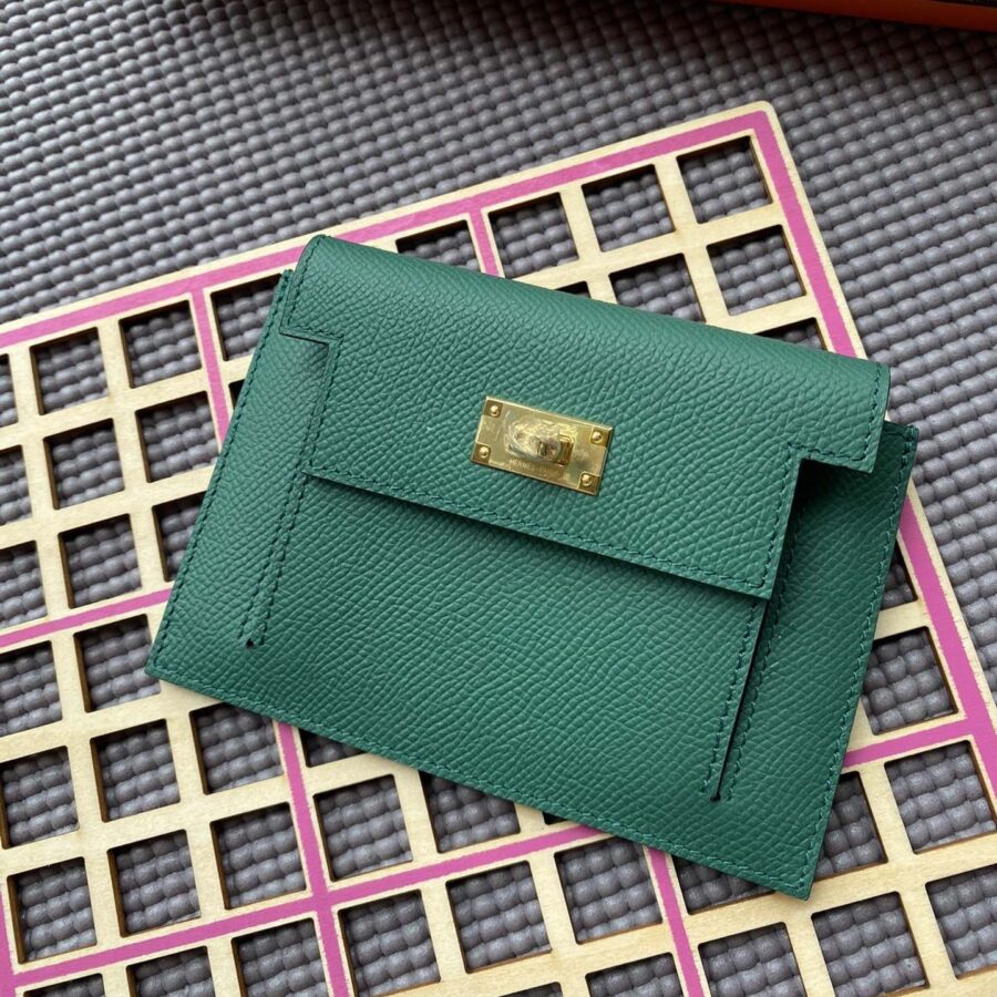 HM Kelly Pocket 13.5 Dark Green Epsom Ghw | Studio Nafay
