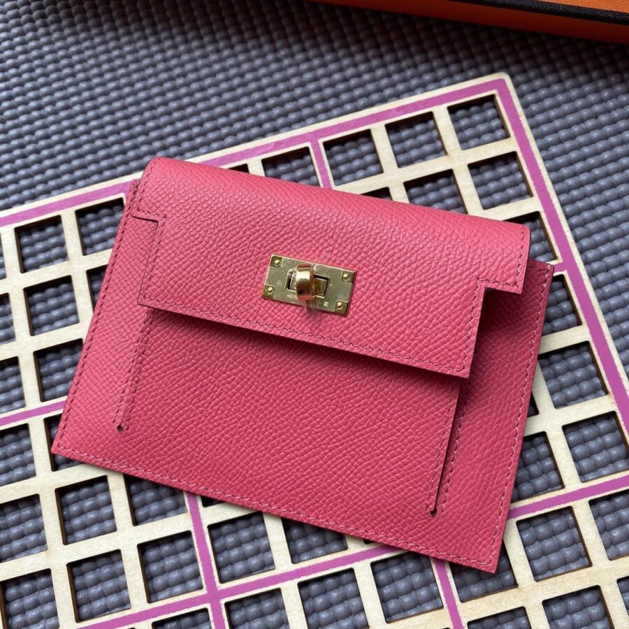 HM Kelly Pocket 13.5 Dark Pink Epsom Ghw | Studio Nafay