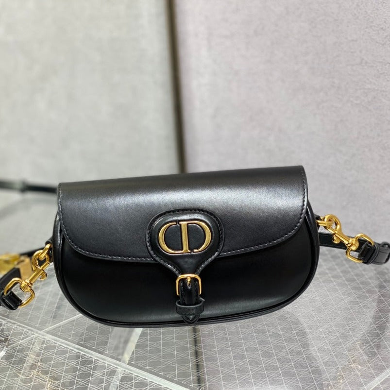 medium cd east west 22cm black calfskin ghw | Studio Nafay