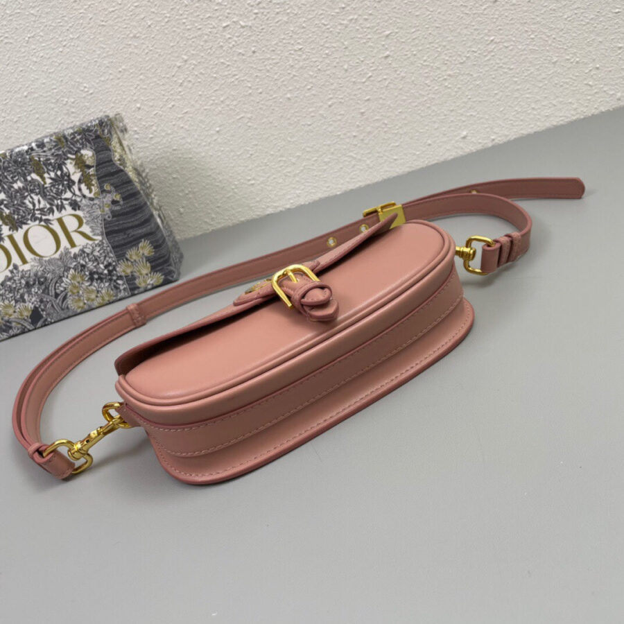 MINI BOBBY EAST-WEST 20 BAG IN ROSE PINK CALFSKIN | Studio Nafay