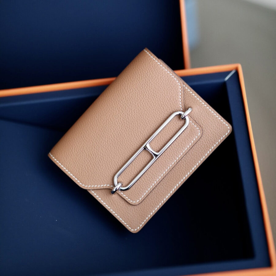 HM RoulisSlim Wallet 12.7 Salmon Calfskin Shw | Studio Nafay