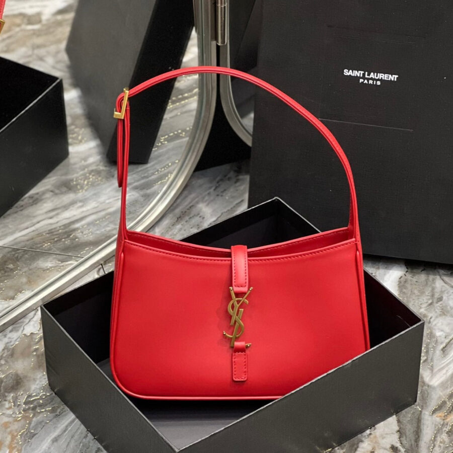 LE 5 A 7 23 RED LAMBSKIN GOLD HARDWARE | Studio Nafay