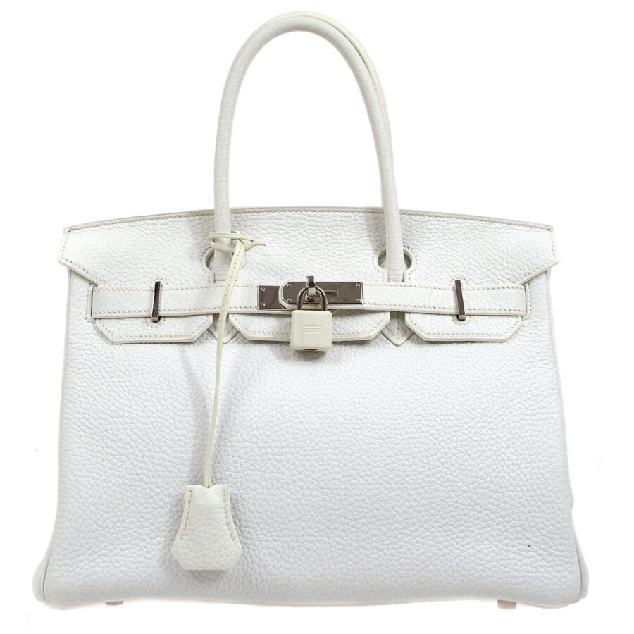 HERMES * BIRKIN 30 White Taurillon Clemence | Studio Nafay