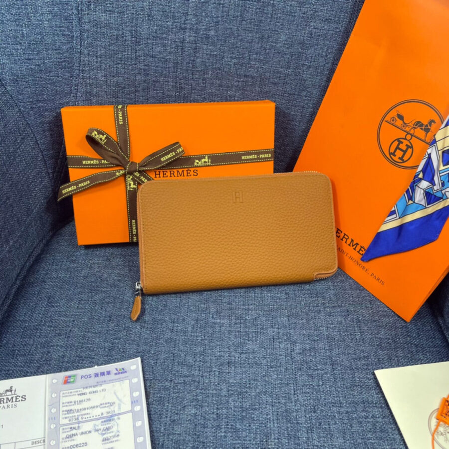 HM SILK'IN CLASSIC WALLET 19 BRONZE GRAINED CALFSKIN | Studio Nafay