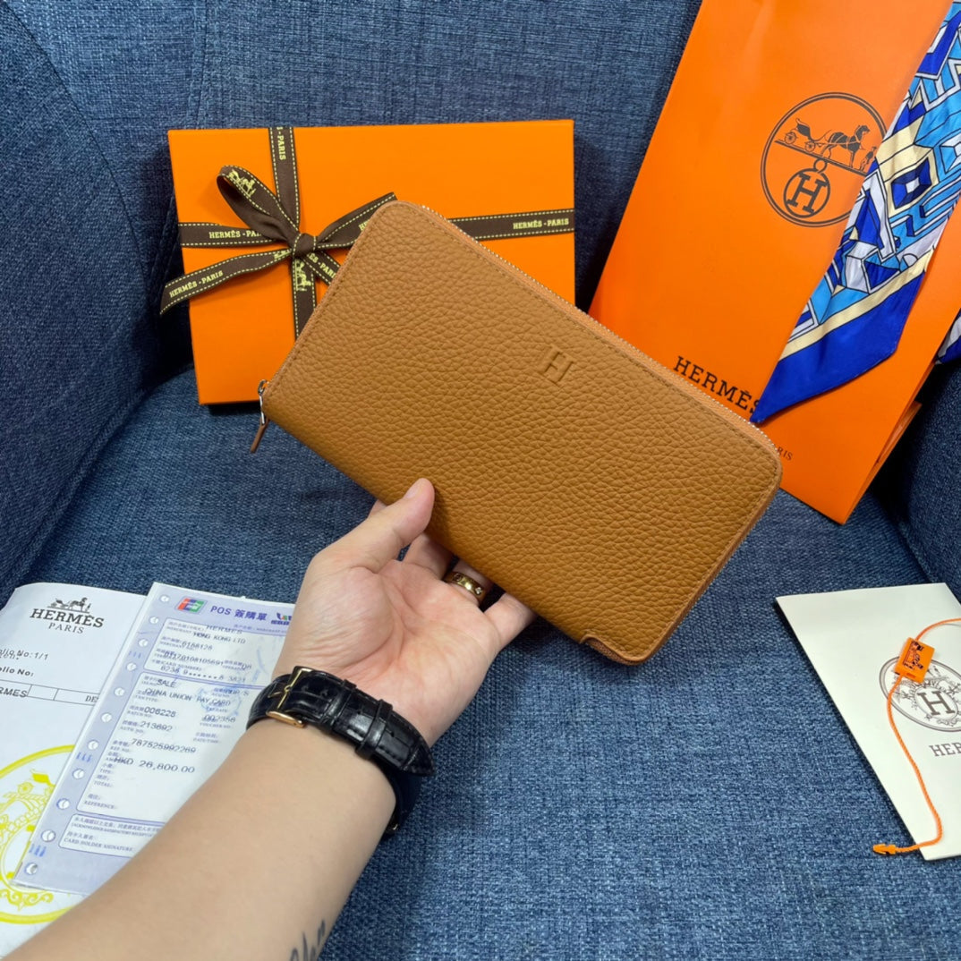 HM SILK’IN CLASSIC WALLET 19 BRONZE GRAINED CALFSKIN